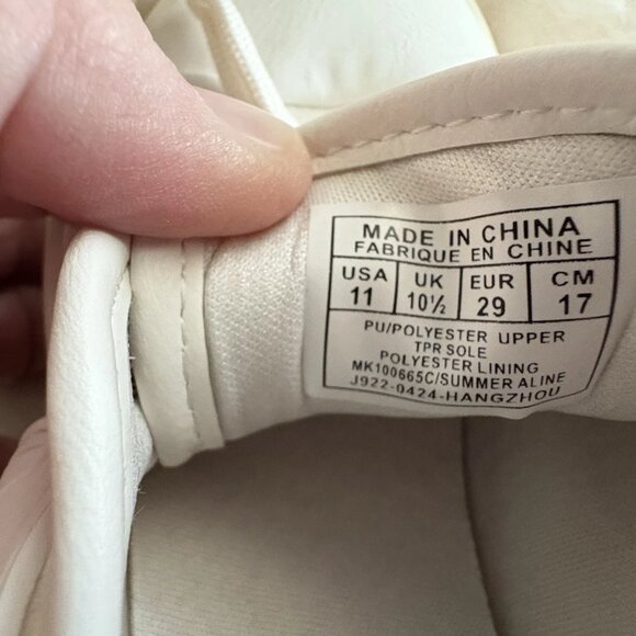 Michael Kors Summer Aline sneakers in white faux-leather girl's size 11 - Picture 7 of 7
